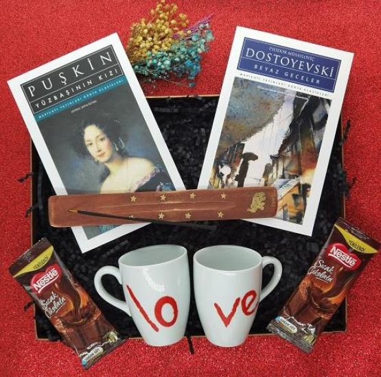 Rus Klasikleri, 2’li Love Kupa, Tütsü ve Sıcak Çikolata Seti